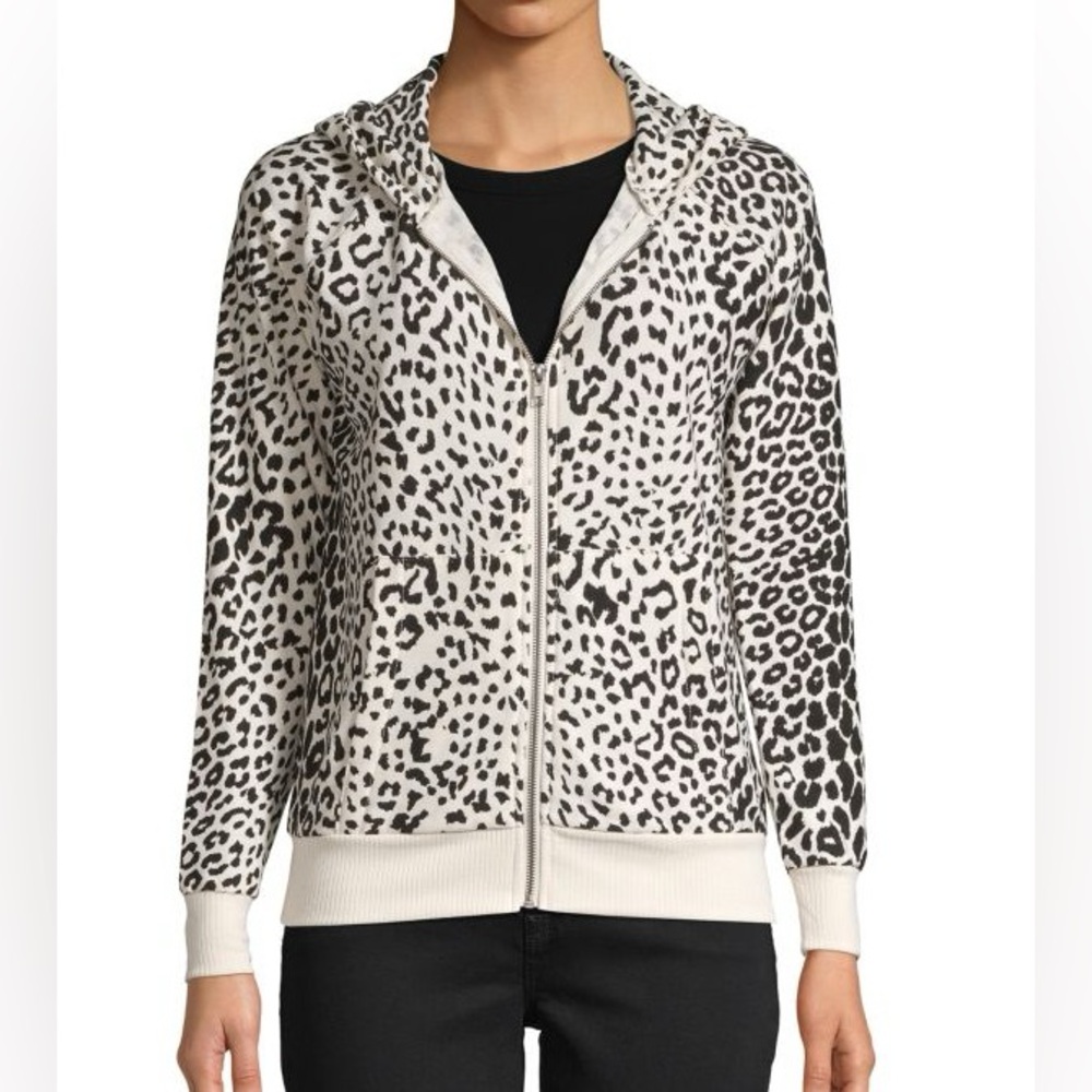 NWT size XS Chaser Animal-Print Full-Zip Hoodie